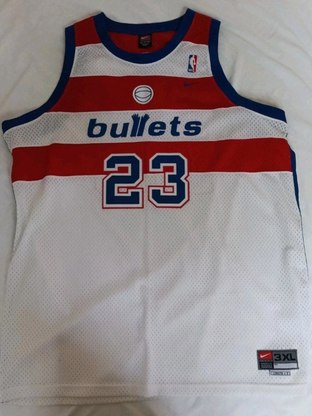 Michael Jordan Washington Bullets Jersey Vintage Nike Adult Sz 3XL